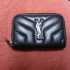 YSL Designer coin/card purse black leather